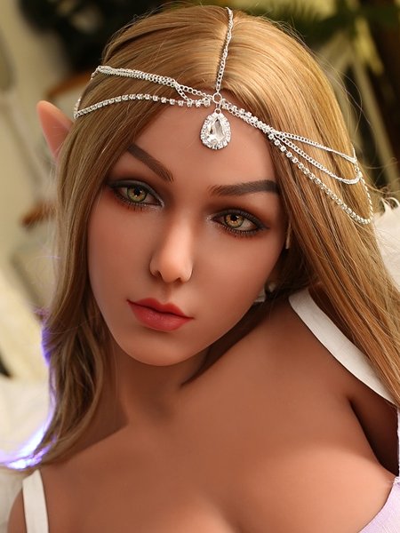 Dahlia, an elf sex doll sculpt shown as a fantasy skin tone example